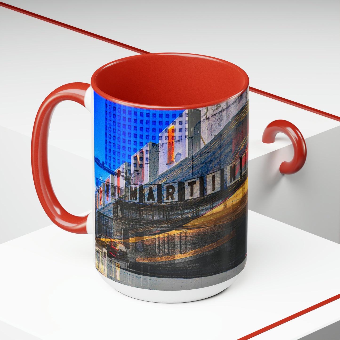 Two-Tone Coffee Mugs, 15oz