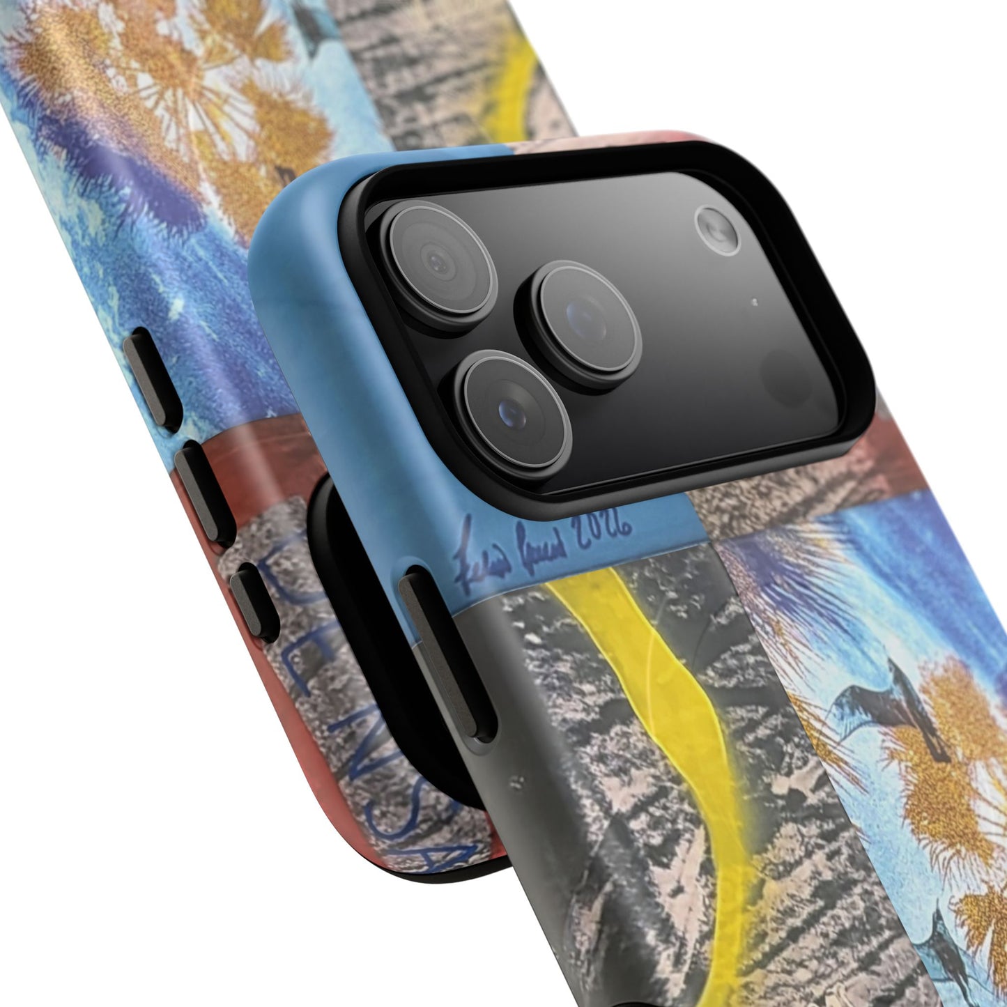 Tough Magnetic Case — Coastal Collage Palm Tree Phone Cover