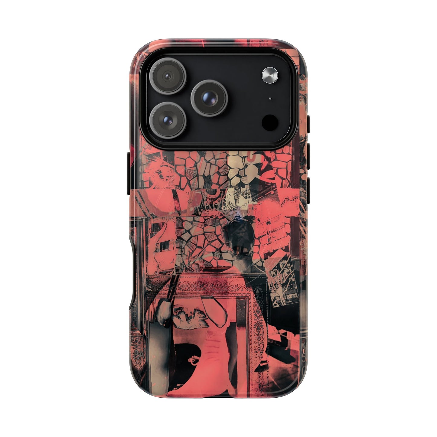 Abstract Red Collage Tough Magnetic Phone Case