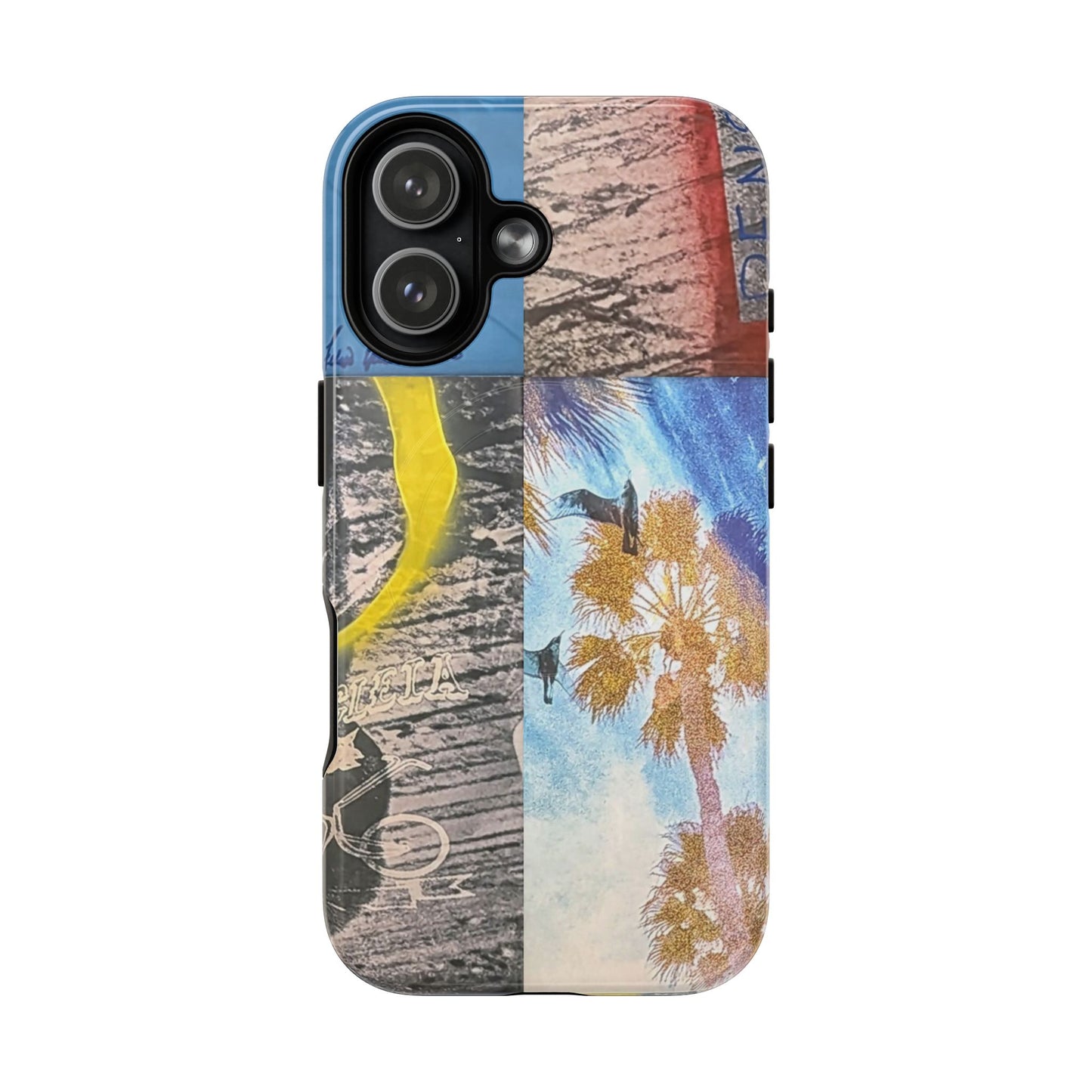 Tough Magnetic Case — Coastal Collage Palm Tree Phone Cover
