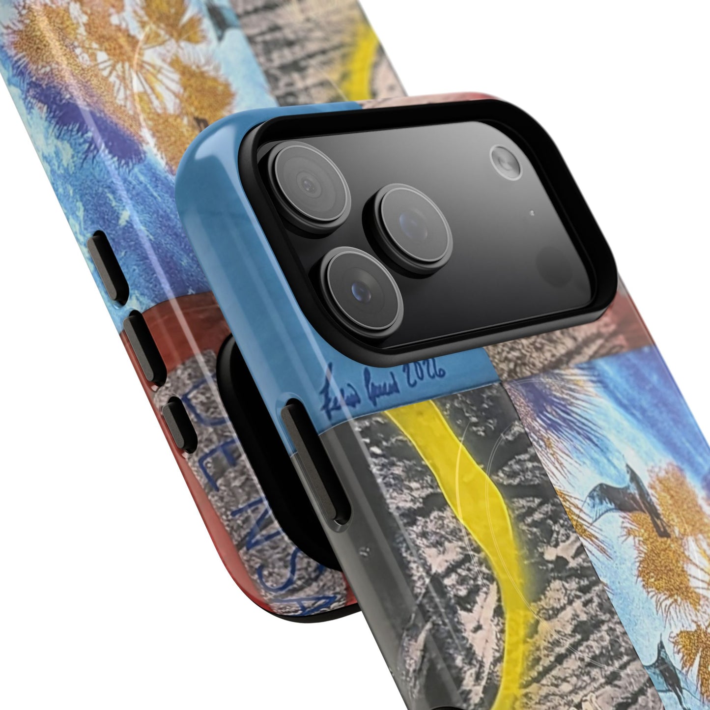 Tough Magnetic Case — Coastal Collage Palm Tree Phone Cover
