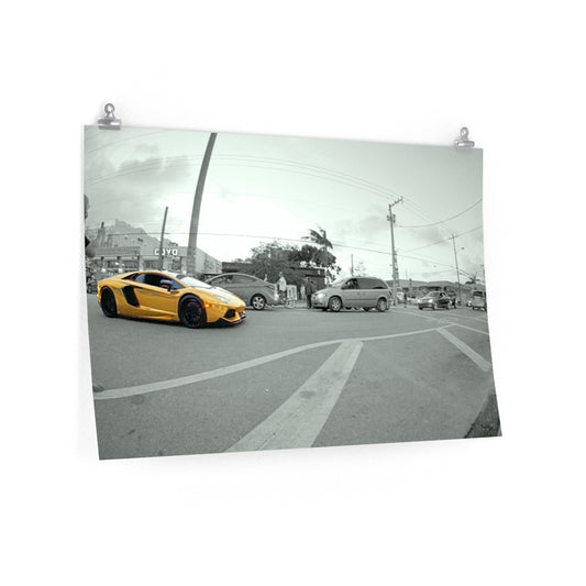 Gold Lambo Poster
